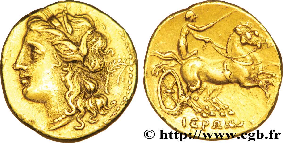 SICILIA - SIRACUSA Drachme d’or de 60 litrai ou décadrachme EBC