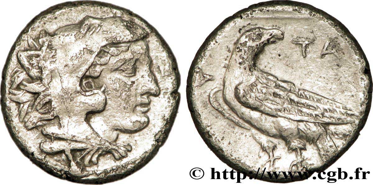MACEDONIA - KINGDOM OF MACEDONIA - AMYNTAS III Triobole AU