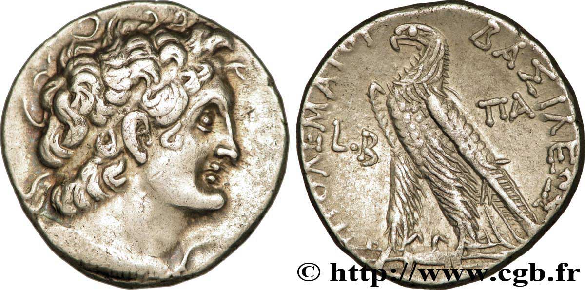 EGITTO - REGNO D EGITTO - TOLOMEO IX SOTER II E CLEOPATRA III Tétradrachme AU