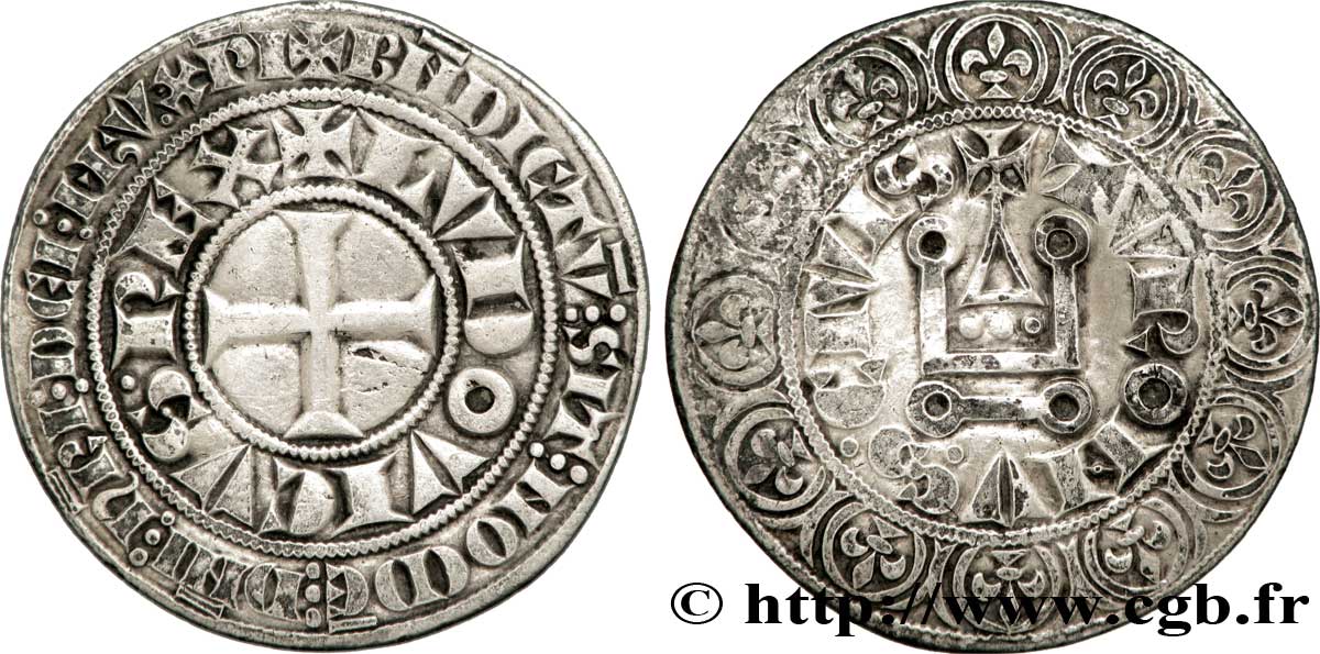 LOUIS IX OF FRANCE CALLED SAINT LOUIS Gros tournois n.d.  VF