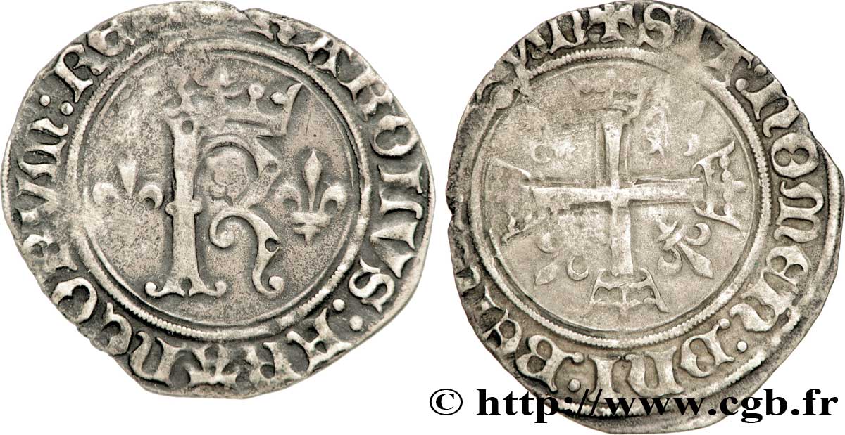 CHARLES VIII Karolus ou dizain n.d. Saint-Lô XF/VF