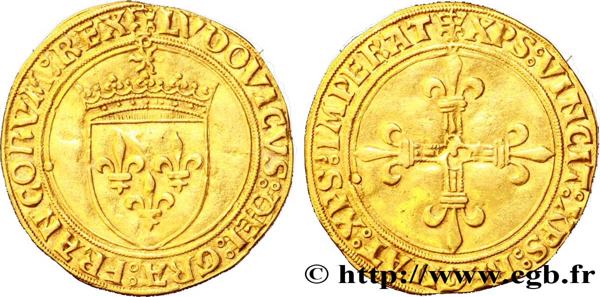 LOUIS XII  Écu d or au soleil 25/04/1498 Châlons-en-Champagne q.SPL