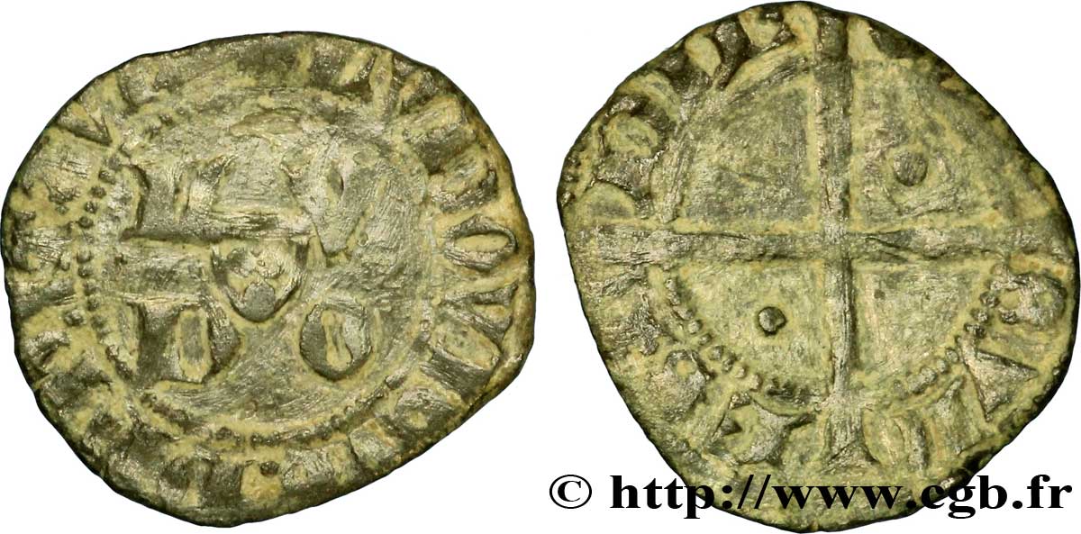 DAUPHINÉ - VALENCE AND DIE - LOUIS II OF POITIERS Denier XF