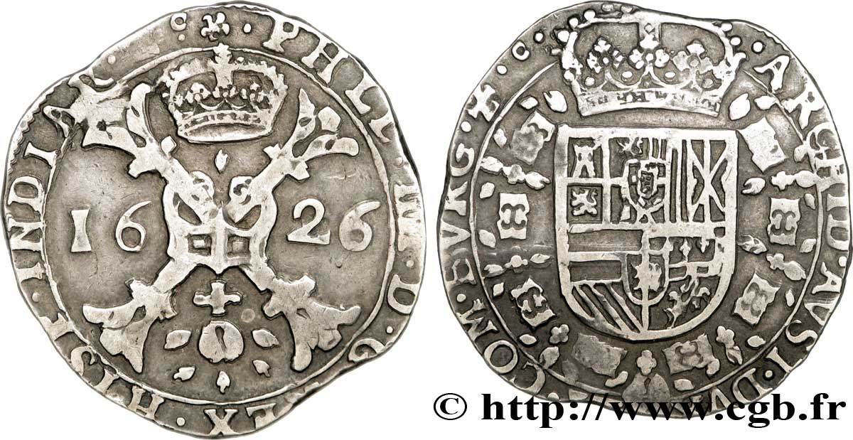 COUNTRY OF BURGUNDY - PHILIPPE IV OF SPAIN Patagon XF/AU