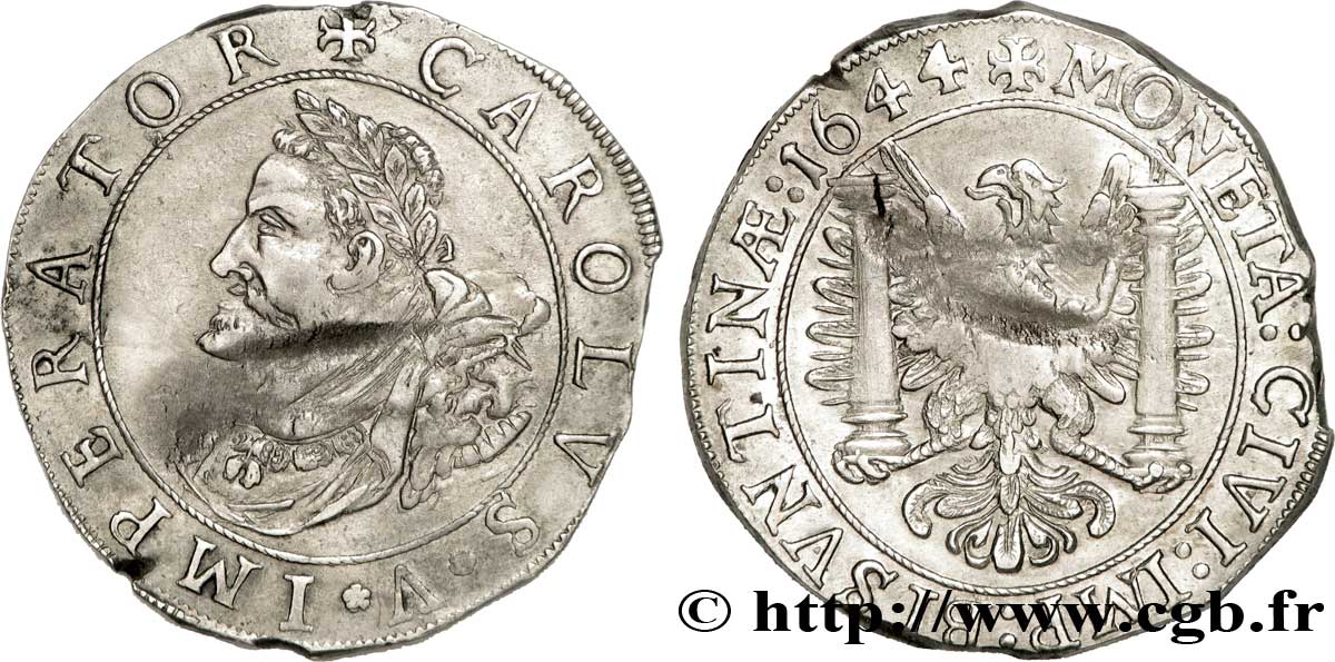 TOWN OF BESANCON - COINAGE STRUCK AT THE NAME OF CHARLES V Demi-daldre AU