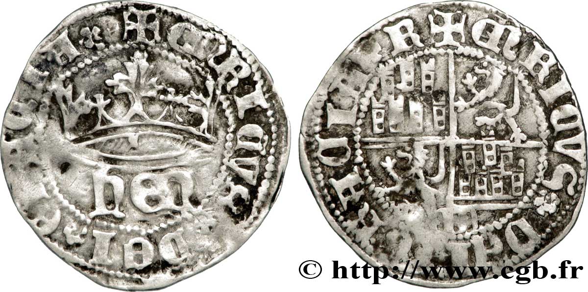 SPAIN - KINGDOM OF SPAIN - HENRY IV Demi-réal n.d. Burgos XF