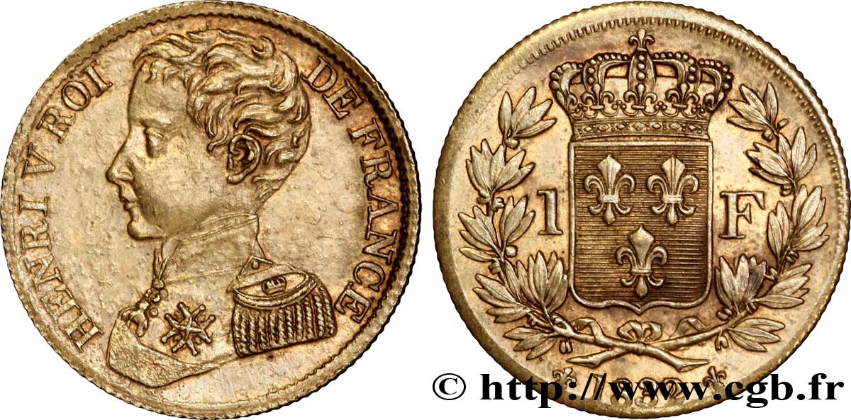 1 franc en bronze 1832  VG.cf. 2705 (non signalé) EBC 