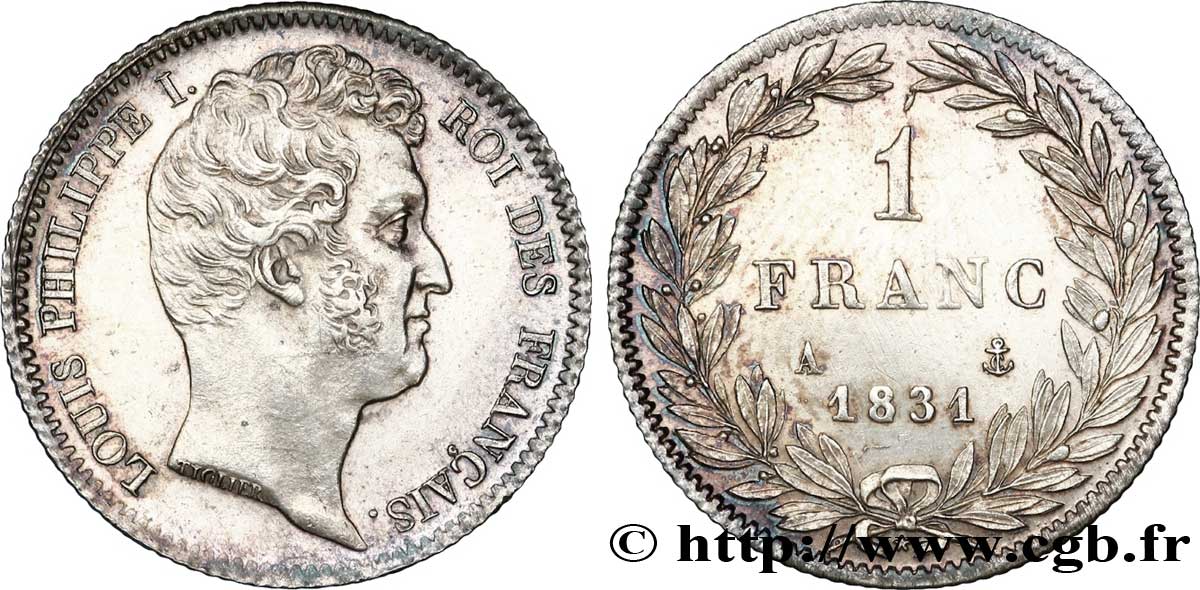 1 franc Louis-Philippe, tête nue 1831 Paris F.209/1 SUP 