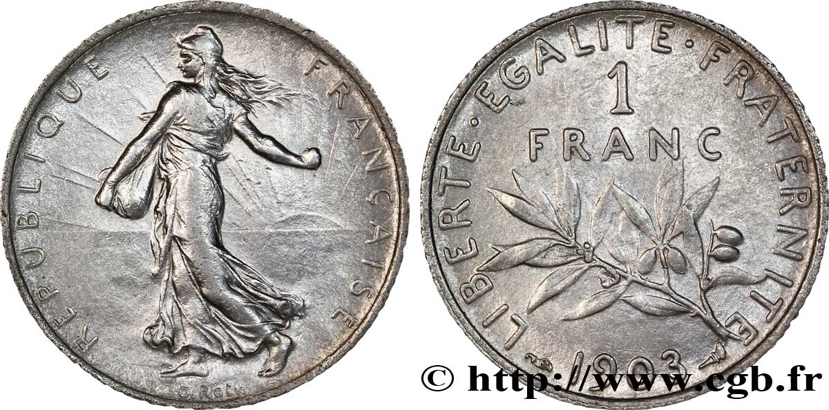 1 franc Semeuse 1903  F.217/8 MBC 