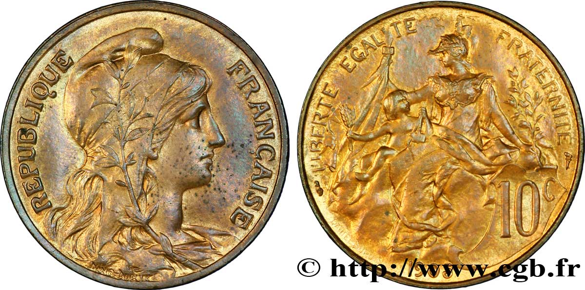 10 centimes Daniel-Dupuis 1905  F.136/14 SUP 