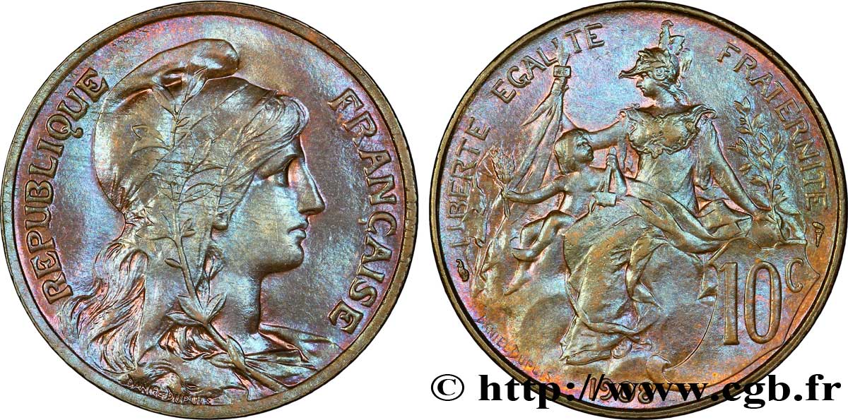 10 centimes Daniel-Dupuis 1908  F.136/17 VZ 