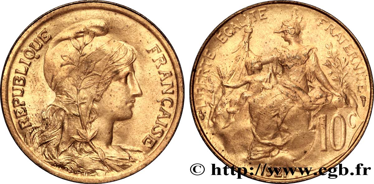 10 centimes Daniel-Dupuis 1921  F.136/30 EBC 