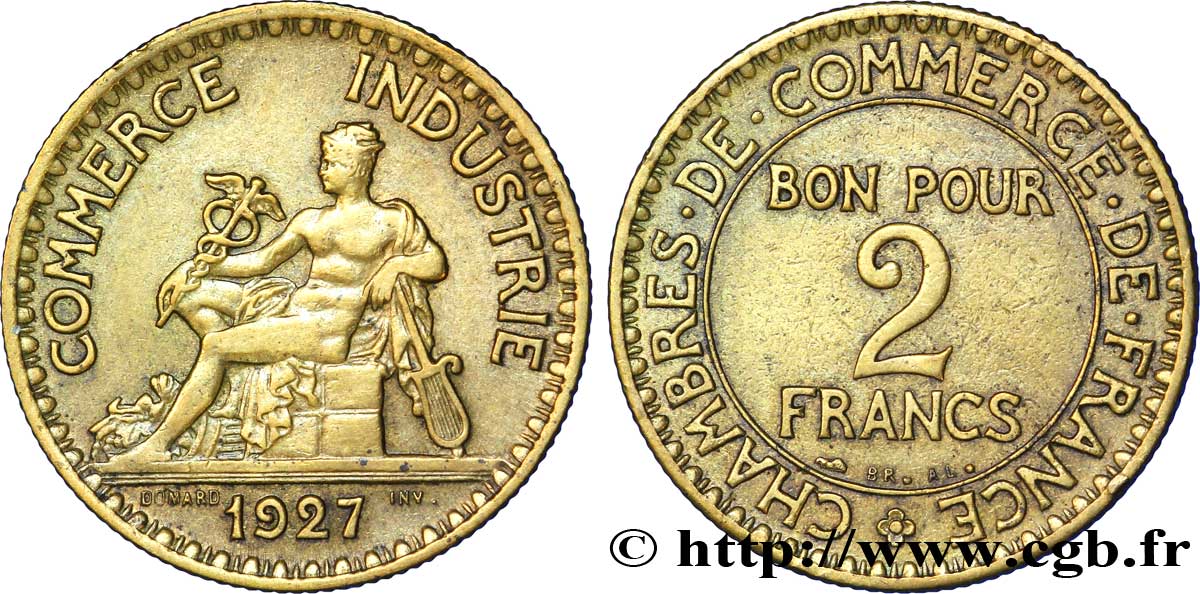 2 francs Chambres de Commerce 1927  F.267/9 SS 