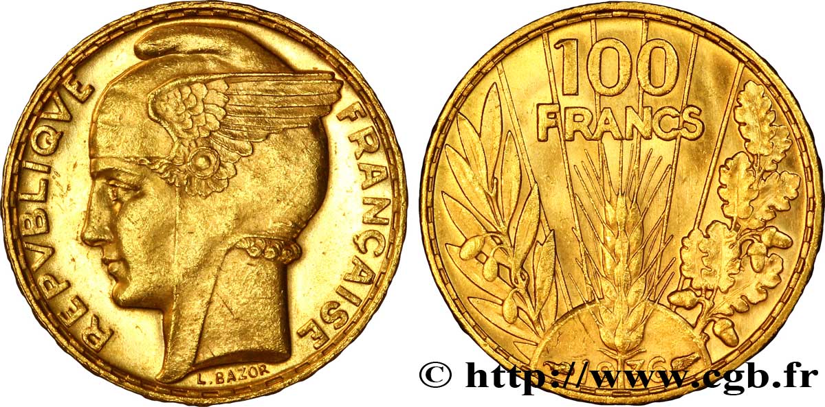 100 francs Bazor 1936  F.554/8 AU 
