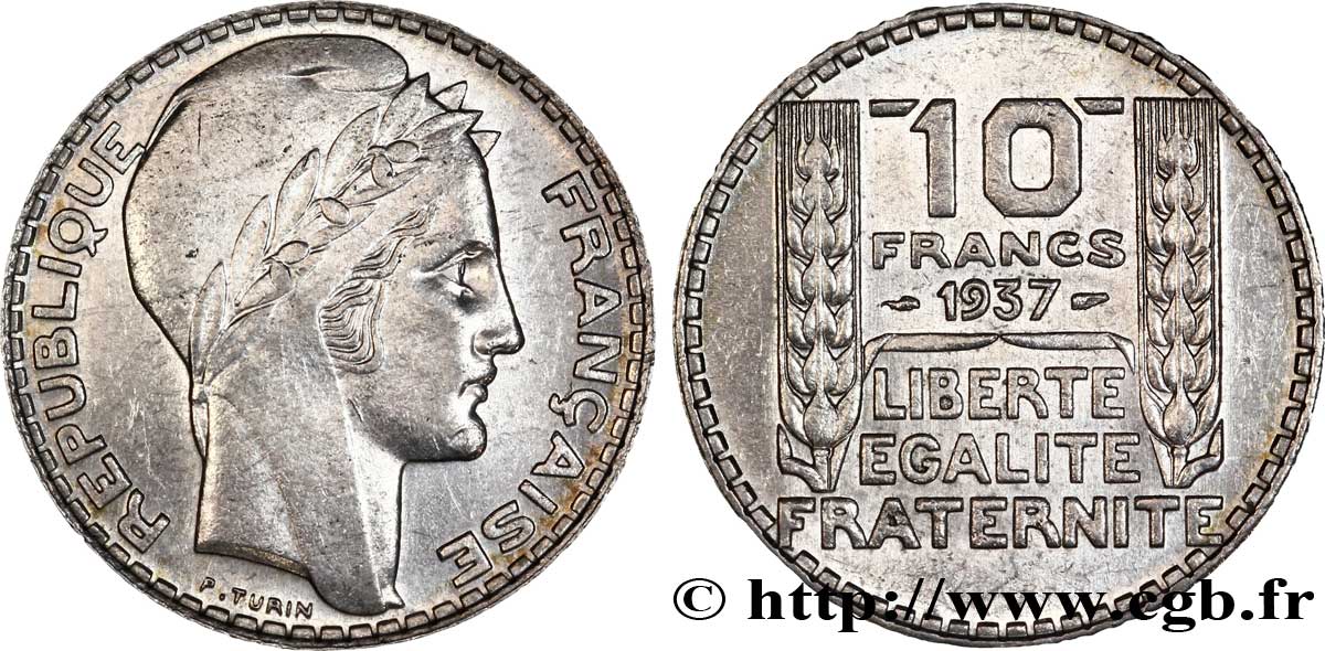 10 francs Turin 1937  F.360/8 XF 