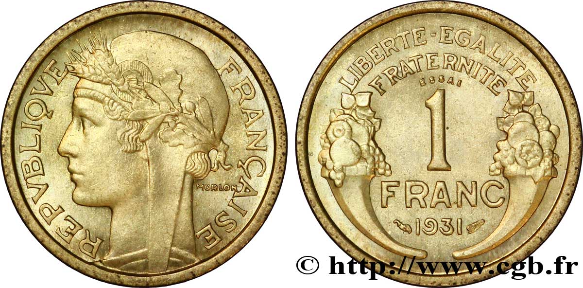 Essai de 1 franc Morlon 1931  F.219/1 MS 