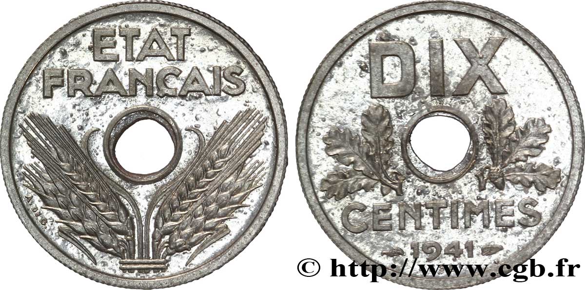 Essai de dix centimes 1941  G.289  SC 