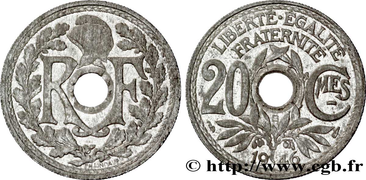 20 centimes Lindauer 1946 Beaumont-Le-Roger F.155/6 AU 