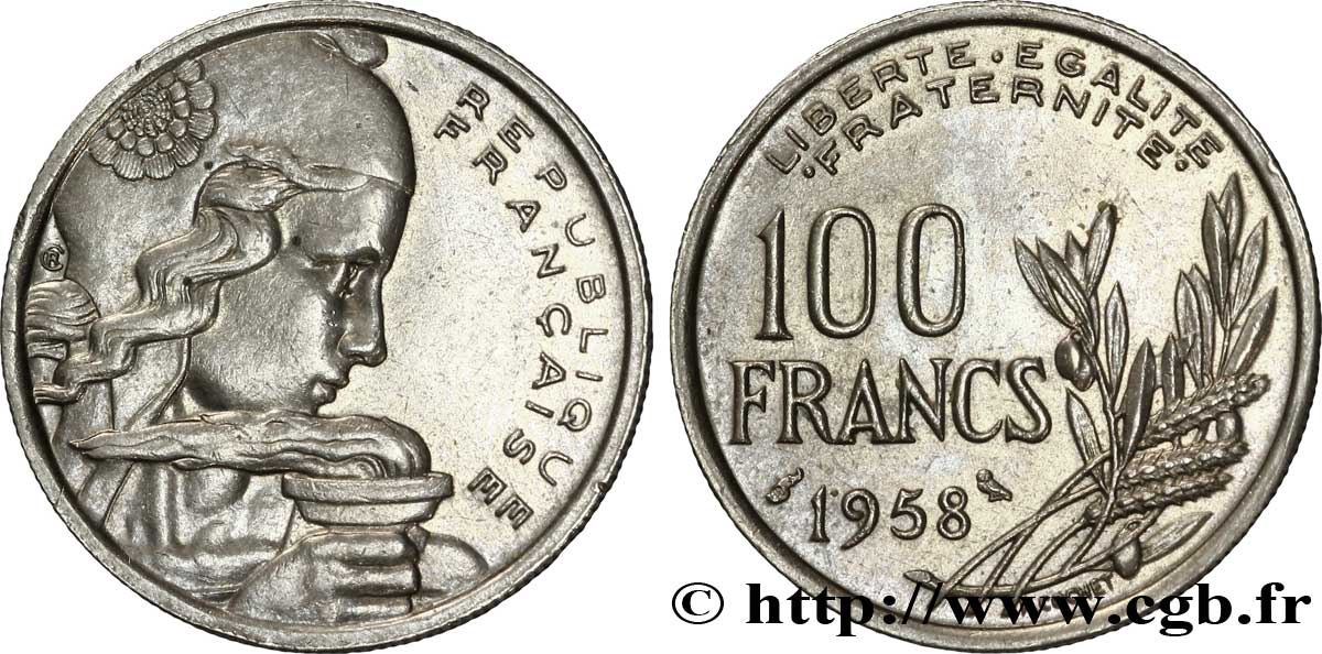 100 francs Cochet, chouette 1958  F.450/13 EBC 