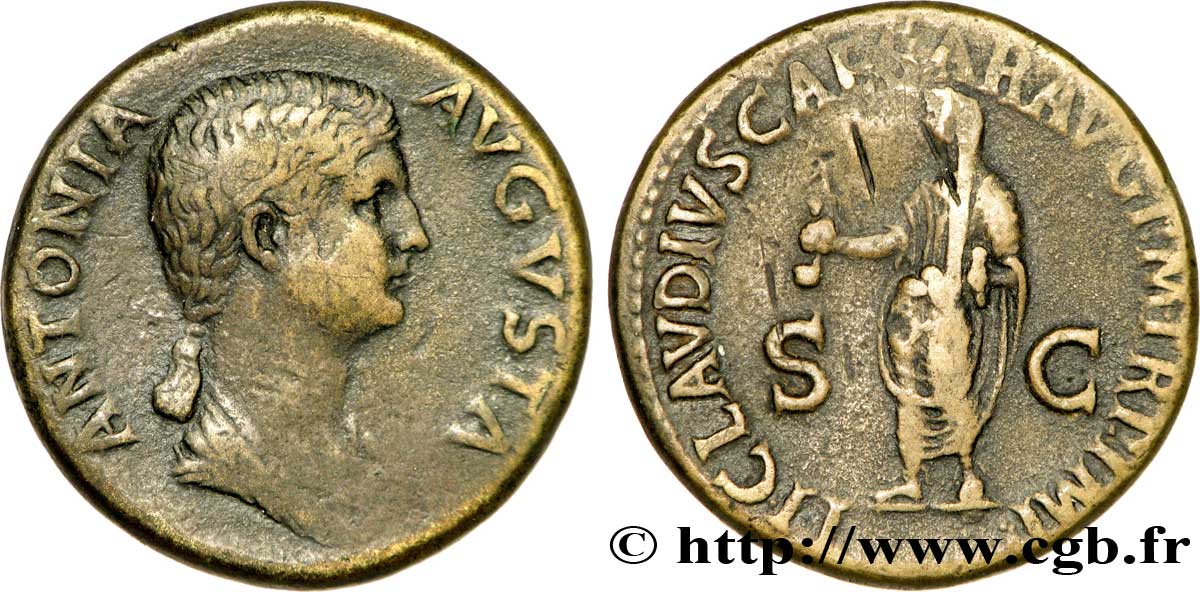 ANTONIA Dupondius, (MB, Æ 28) q.BB