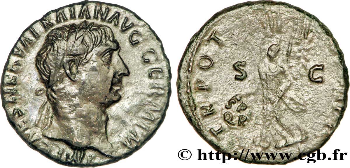 TRAJAN As, (MB, Æ 26) SUP