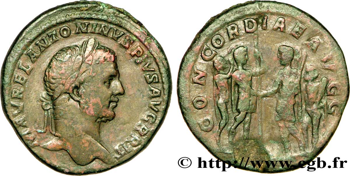 CARACALLA Sesterce, (GB, Æ 33) TB+