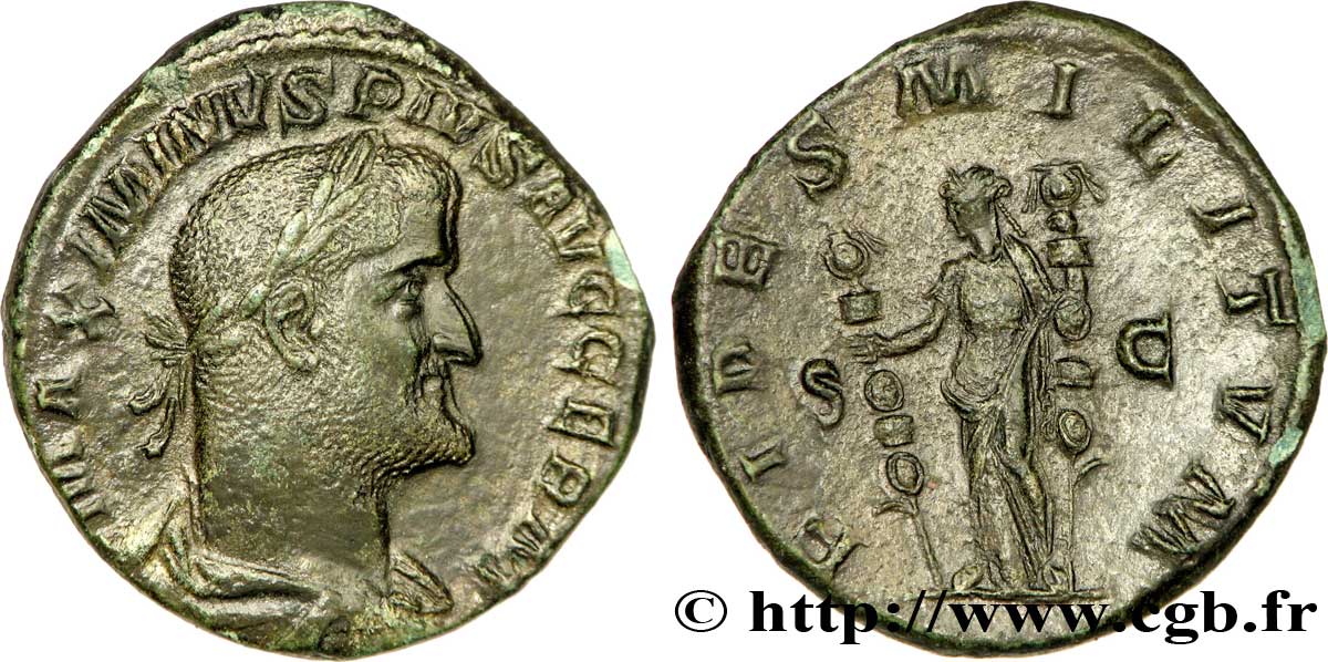 MAXIMINUS I Sesterce, (GB, Æ 30) AU
