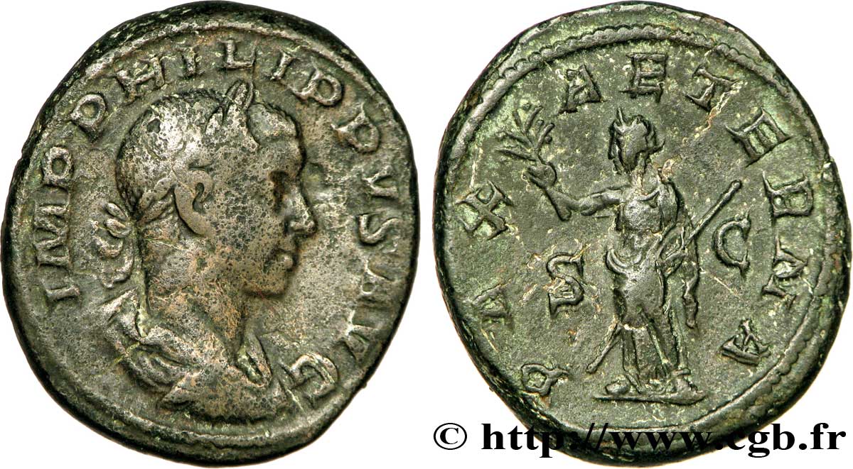 PHILIPPUS II As, (MB, Æ 28) VF/XF