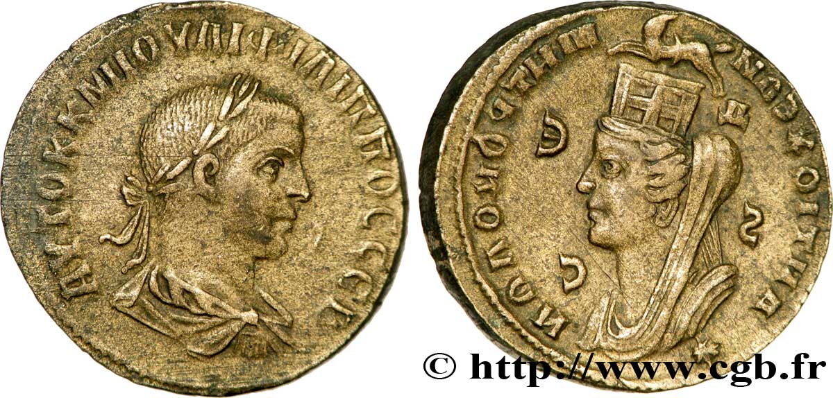 PHILIPPUS II Octassaria, (GB, Æ 28) AU/AU
