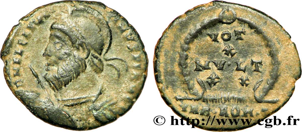 JULIAN II THE PHILOSOPHER Maiorina ou nummus, (PB, Æ 3) XF
