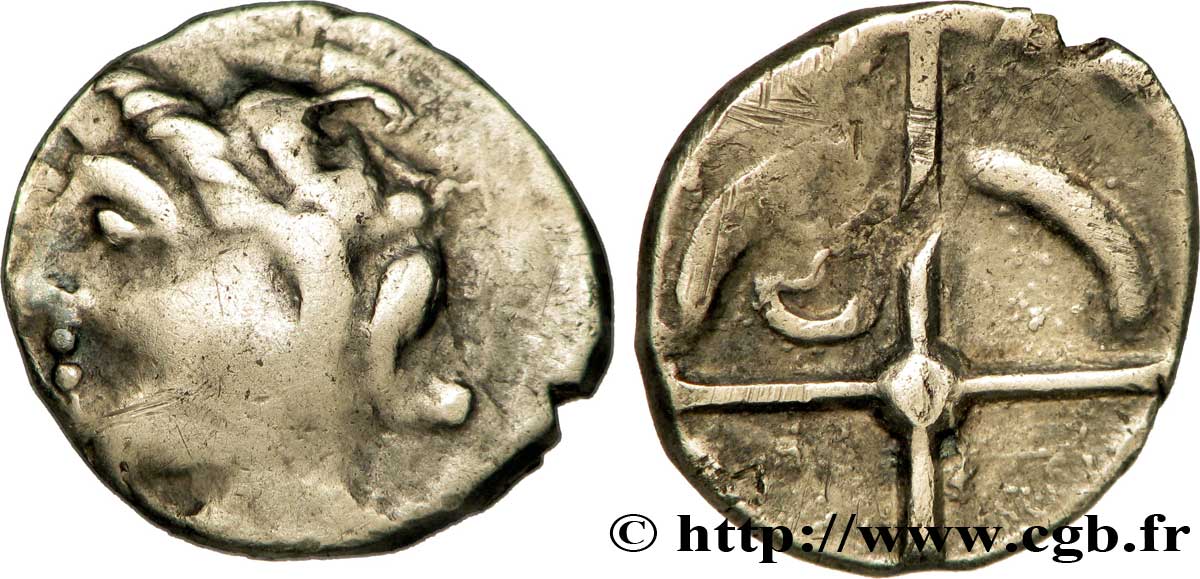GALLIA - SOUTH WESTERN GAUL - LONGOSTALETES (Area of Narbonne) Drachme “au style languedocien”, S. 316 - 317 XF