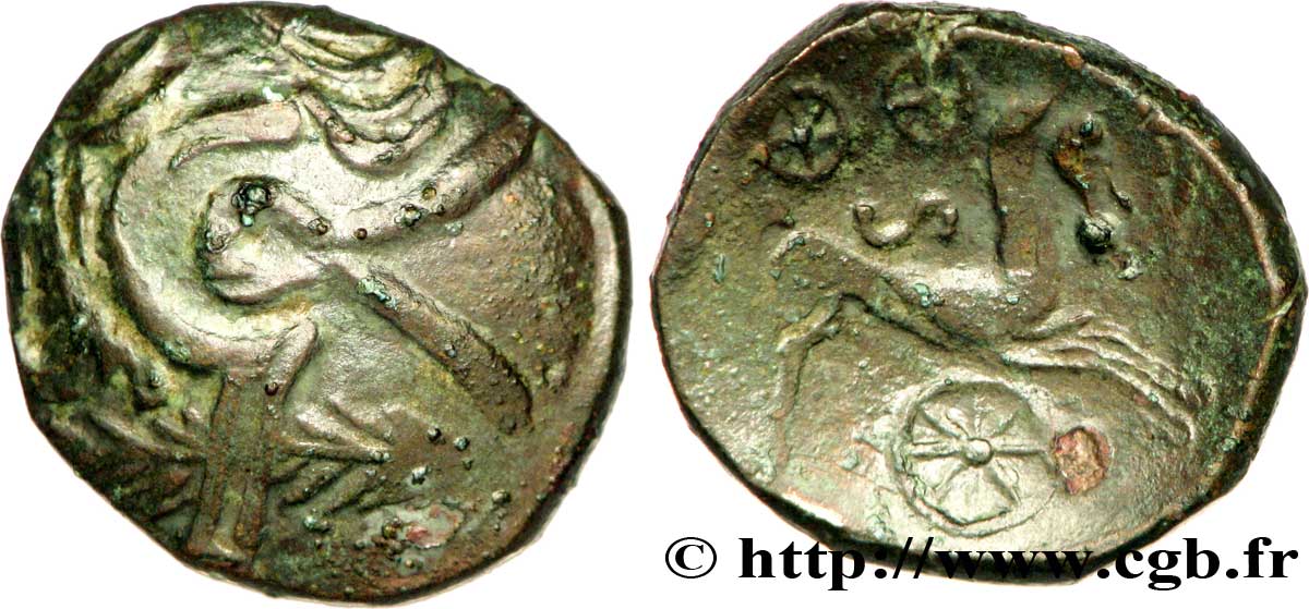 ÆDUI / ARVERNI, UNSPECIFIED Statère de bronze, type de Siaugues-Saint-Romain, classe IV AU