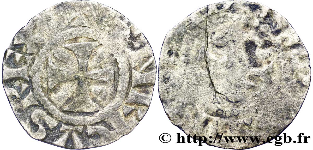 HENRY I Denier, 1er ou 2e type n.d. Senlis q.MB/q.B