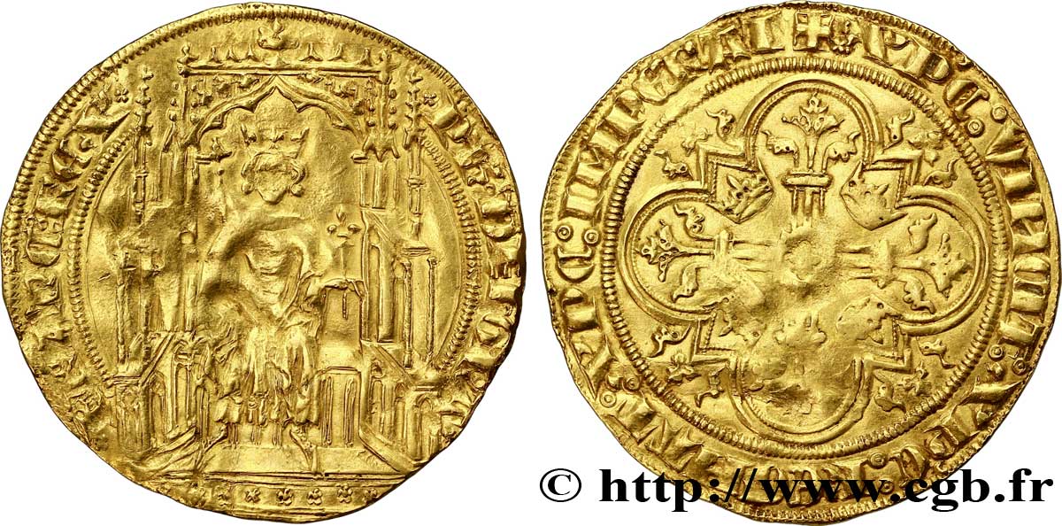 PHILIP VI OF VALOIS Double d or 06/04/1340  VF