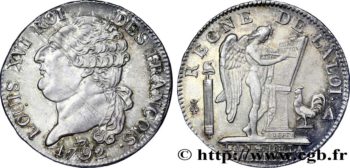 LOUIS XVI (MONARQUE CONSTITUTIONNEL)  Demi-écu dit  au génie , type FRANÇOIS 1792 Paris SUP/TTB+