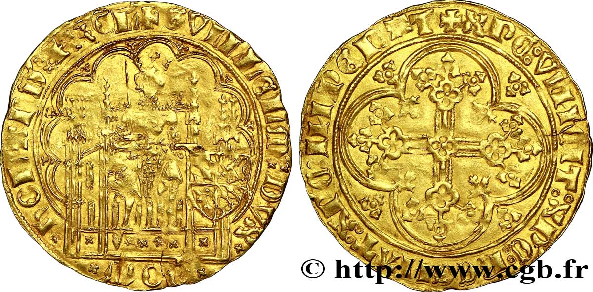 HOLLAND - COUNTY OF HOLLAND - WILLIAM VI OF BAVARIA Chaise d’or n.d.  VF