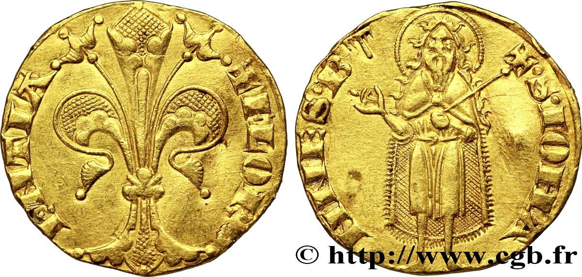 ITALY - FLORENCE - REPUBLIC Florin d or, 4e série n.d. Florence XF