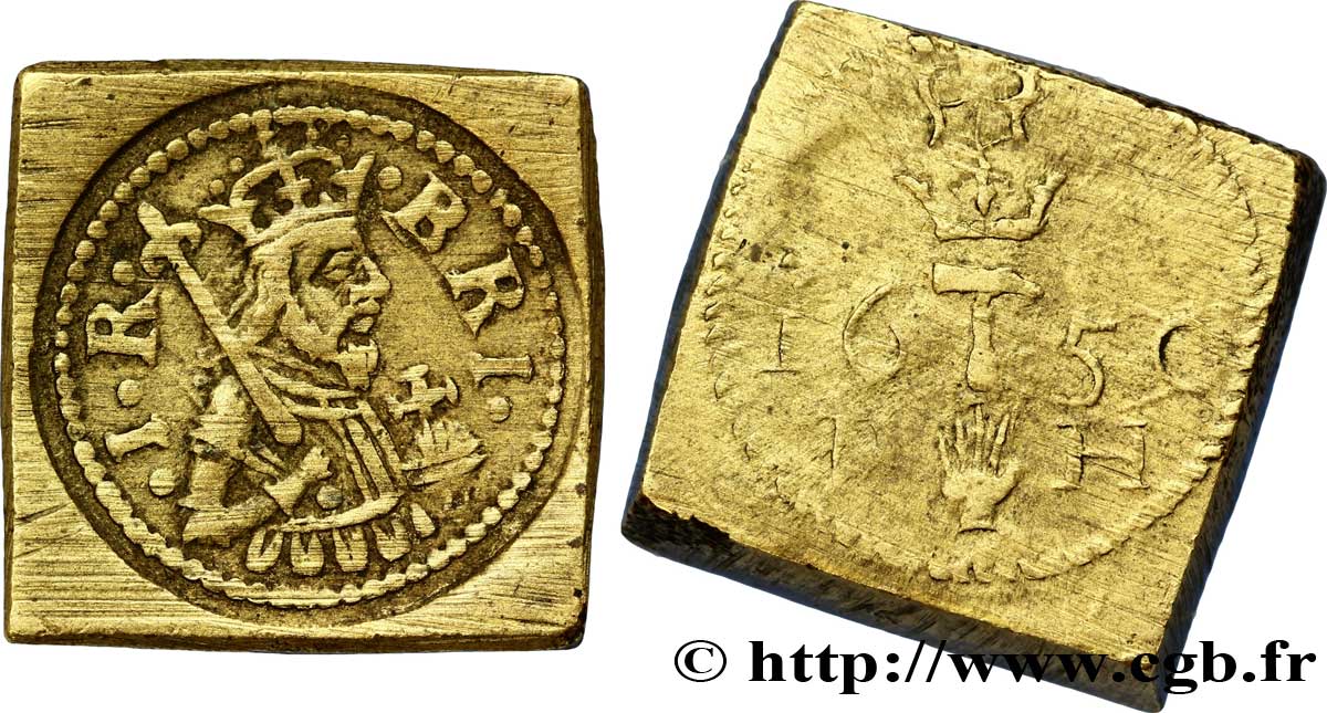 ENGLAND - KINGDOM OF ENGLAND - JAMES I Poids monétaire pour le souverain d’or ou unite 1650 Anvers AU/VF