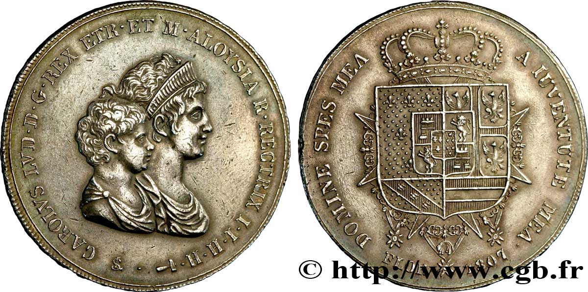 Dena ou 10 lire, 2e type 1807 Florence VG.933  TTB 