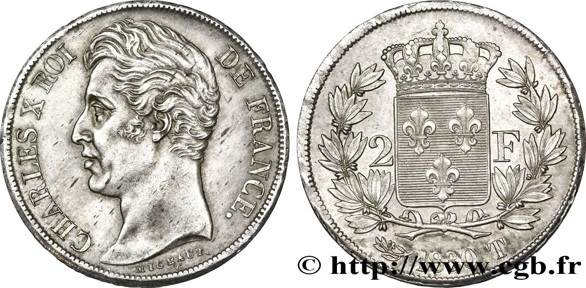 2 francs Charles X 1830 Nantes F.258/69 SUP 