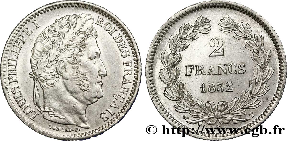 2 francs Louis-Philippe 1832 Nantes F.260/15 SS 