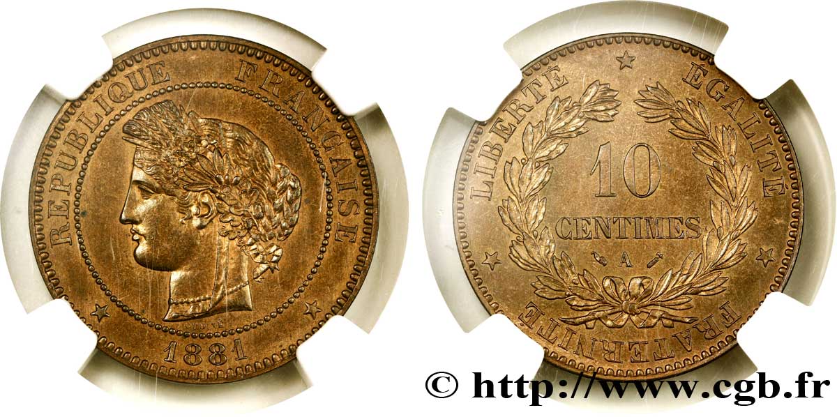 10 centimes Cérès 1881 Paris F.135/25 MS 