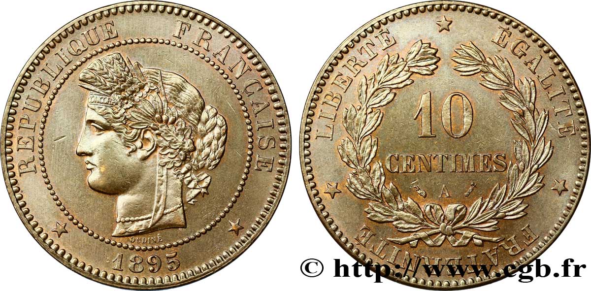10 centimes Cérès 1895 Paris F.135/40 MS 