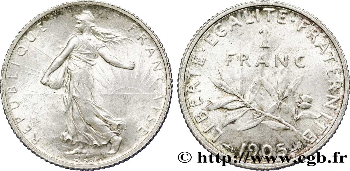 1 franc Semeuse 1905 Paris F.217/10 SUP 