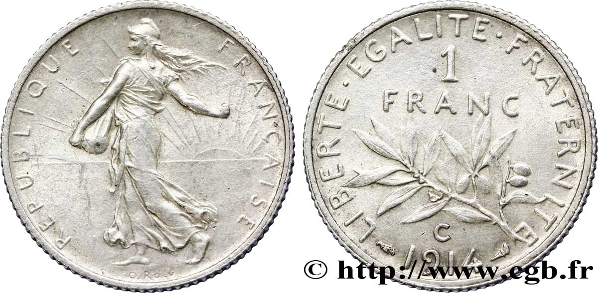 1 franc Semeuse 1914 Castelsarrasin F.217/20 SUP 