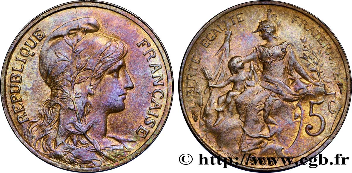 5 centimes Daniel-Dupuis 1905  F.119/15 TTB 