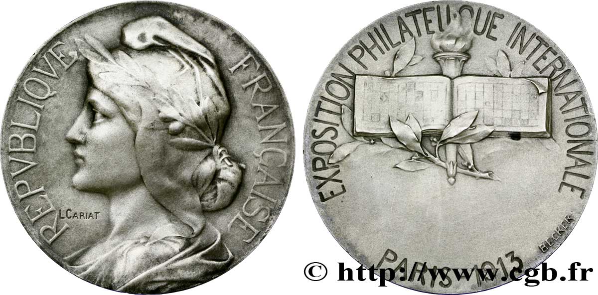 III REPUBLIC Médaille AR 41, Exposition philatélique internationale XF