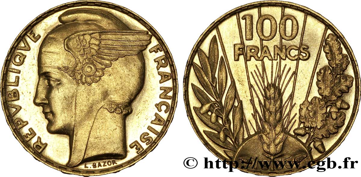 100 francs or Bazor 1935  F.554/6 fST 