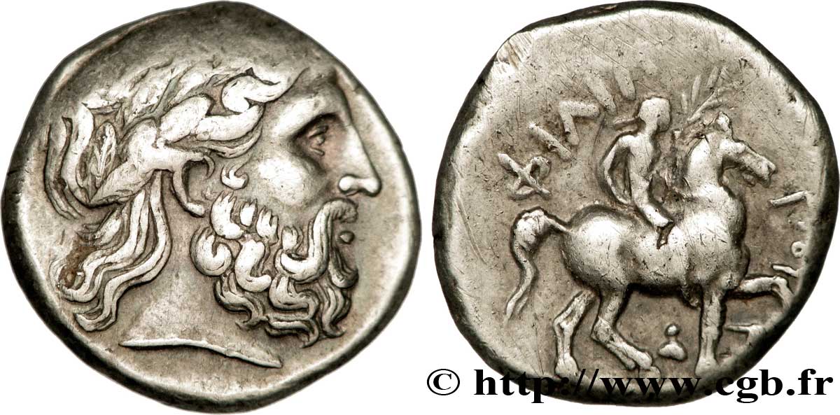 MACEDONIA - MACEDONIAN KINGDOM - PHILIP II Tétradrachme AU/XF