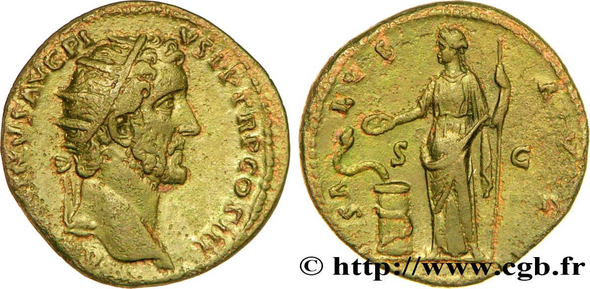 ANTONINUS PIUS Dupondius, (MB, Æ 27) fVZ